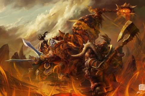Fondo de pantalla World of Warcraft Battle 480x320