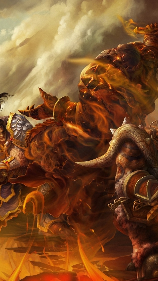 Fondo de pantalla World of Warcraft Battle 640x1136