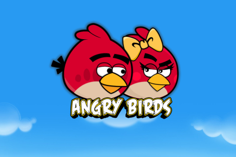 Das Angry Birds Love Wallpaper 480x320