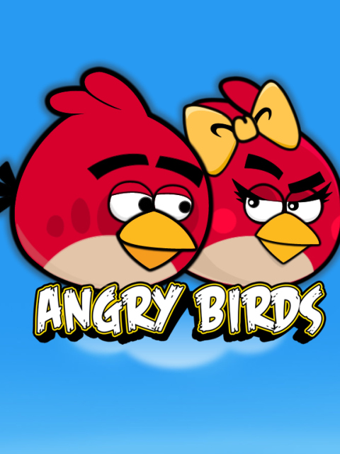Das Angry Birds Love Wallpaper 480x640