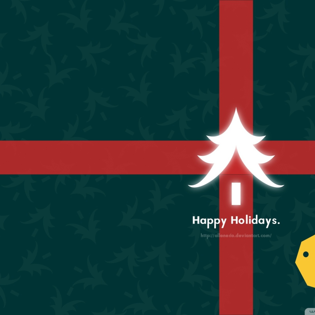 Das Happy Holidays Wallpaper 1024x1024