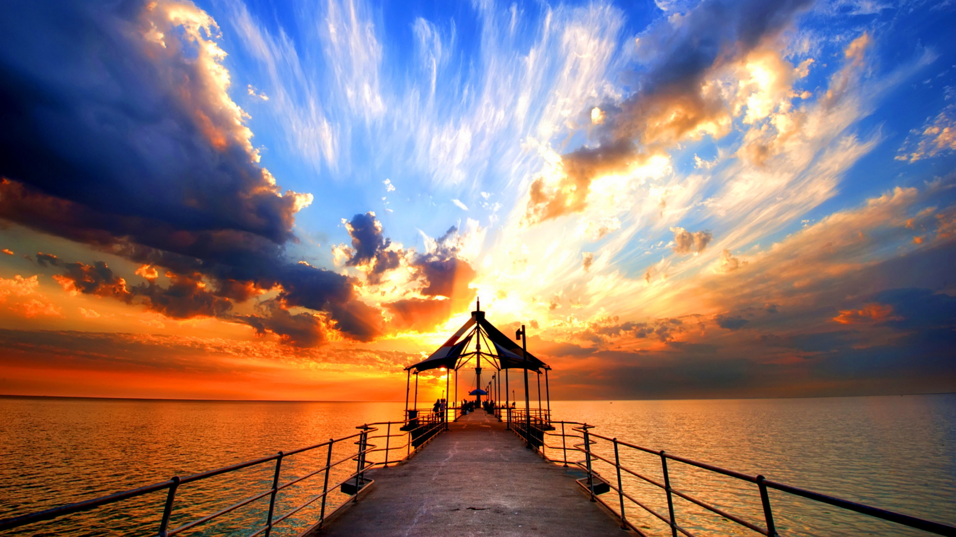 Sunset Pier Fondos De Pantalla Gratis Para Escritorio 1920x1080 Full Hd