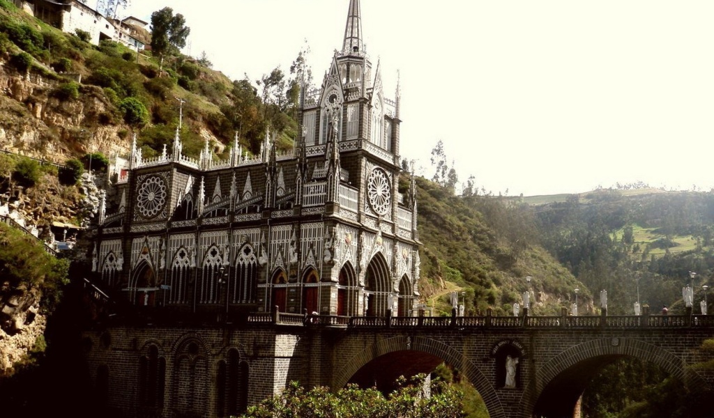 Sfondi Las Lajas Sanctuary Church Colombia 1024x600