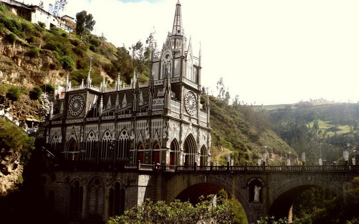 Sfondi Las Lajas Sanctuary Church Colombia 1440x900