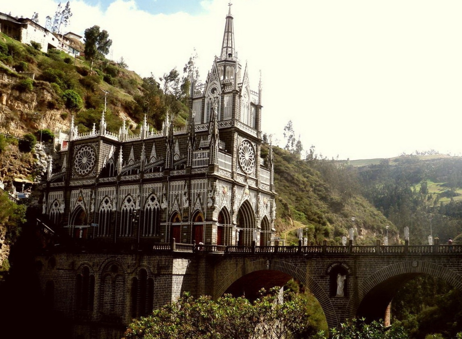 Sfondi Las Lajas Sanctuary Church Colombia 1920x1408