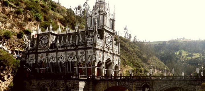 Las Lajas Sanctuary Church Colombia wallpaper 720x320