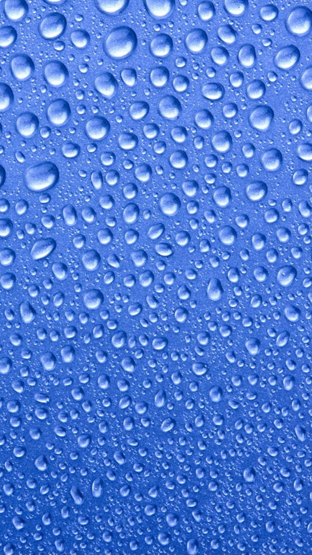 Water Drops On Blue Glass screenshot #1 1080x1920