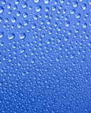 Das Water Drops On Blue Glass Wallpaper 128x160