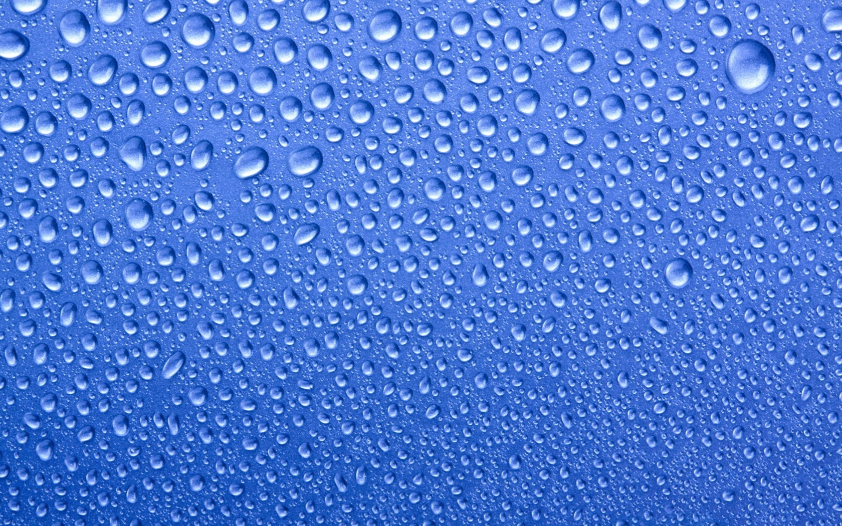 Screenshot №1 pro téma Water Drops On Blue Glass 1680x1050