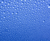 Fondo de pantalla Water Drops On Blue Glass 176x144