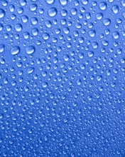 Water Drops On Blue Glass wallpaper 176x220