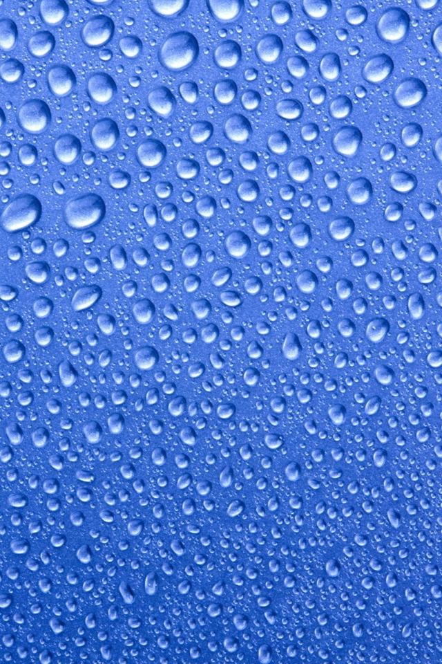 Screenshot №1 pro téma Water Drops On Blue Glass 640x960