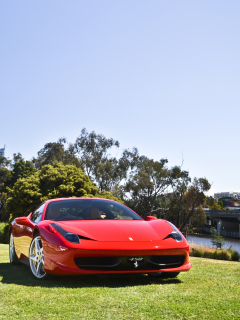 Red Ferrari wallpaper 240x320