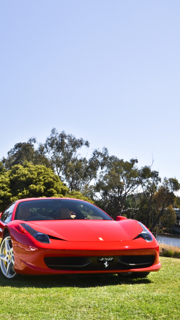 Fondo de pantalla Red Ferrari 360x640