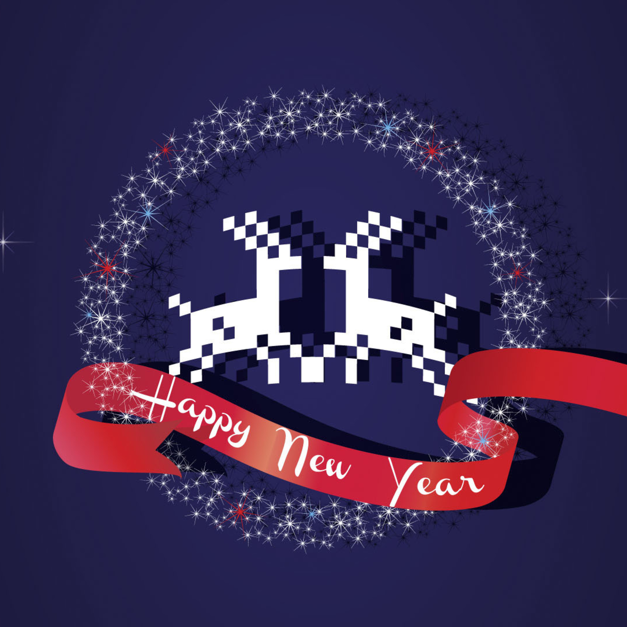 Das Happy New Year Wallpaper 2048x2048