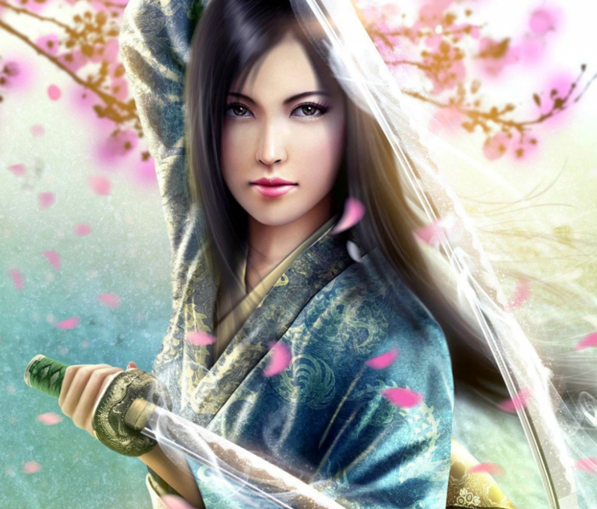 Fondo de pantalla Woman Samurai 1200x1024