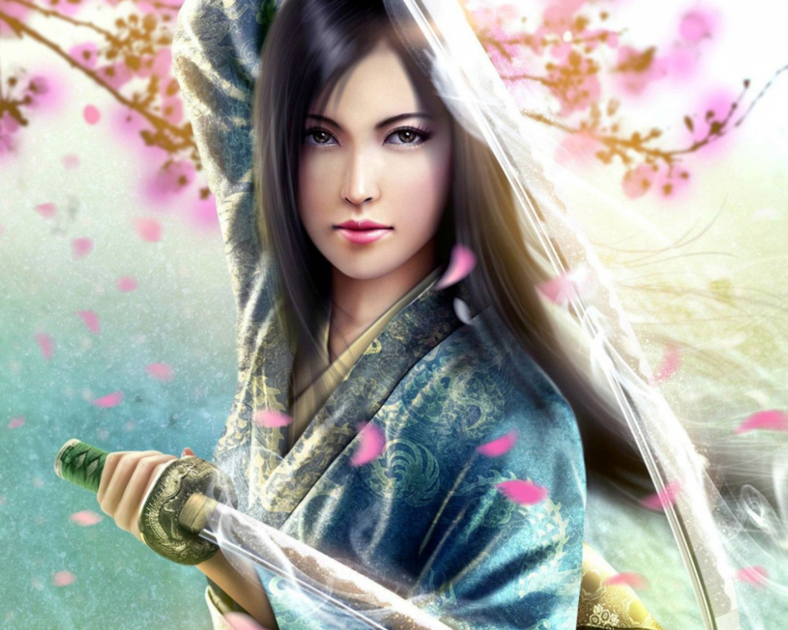 Woman Samurai wallpaper 1600x1280