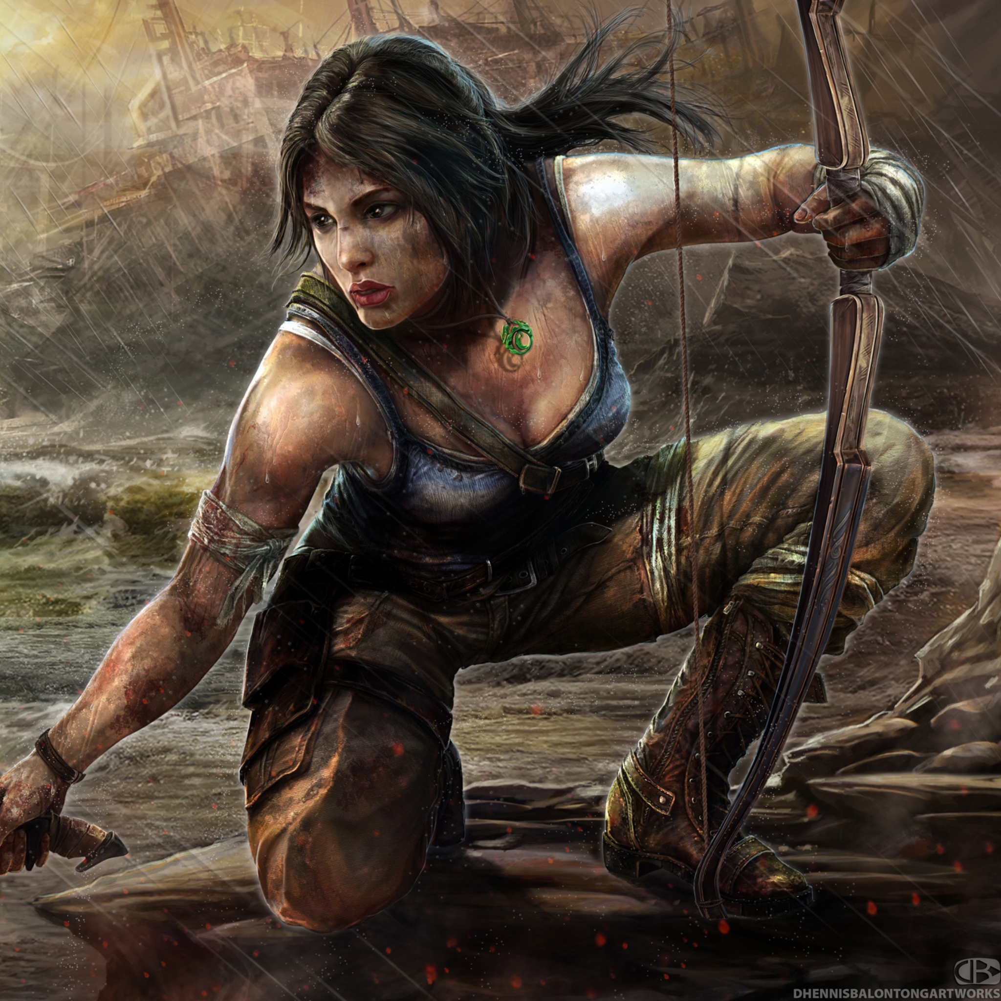 Lara Croft Tomb Raider Artwork wallpaper 2048x2048