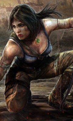 Lara Croft Tomb Raider Artwork wallpaper 240x400