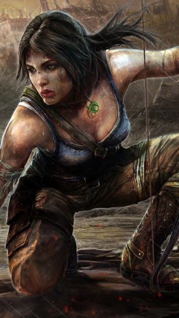 Lara Croft Tomb Raider Artwork wallpaper 360x640