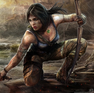 Lara Croft Tomb Raider Artwork papel de parede para celular para HP TouchPad