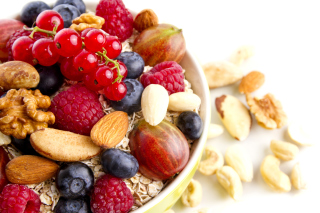Breakfast cereal and Almond sfondi gratuiti per cellulari Android, iPhone, iPad e desktop