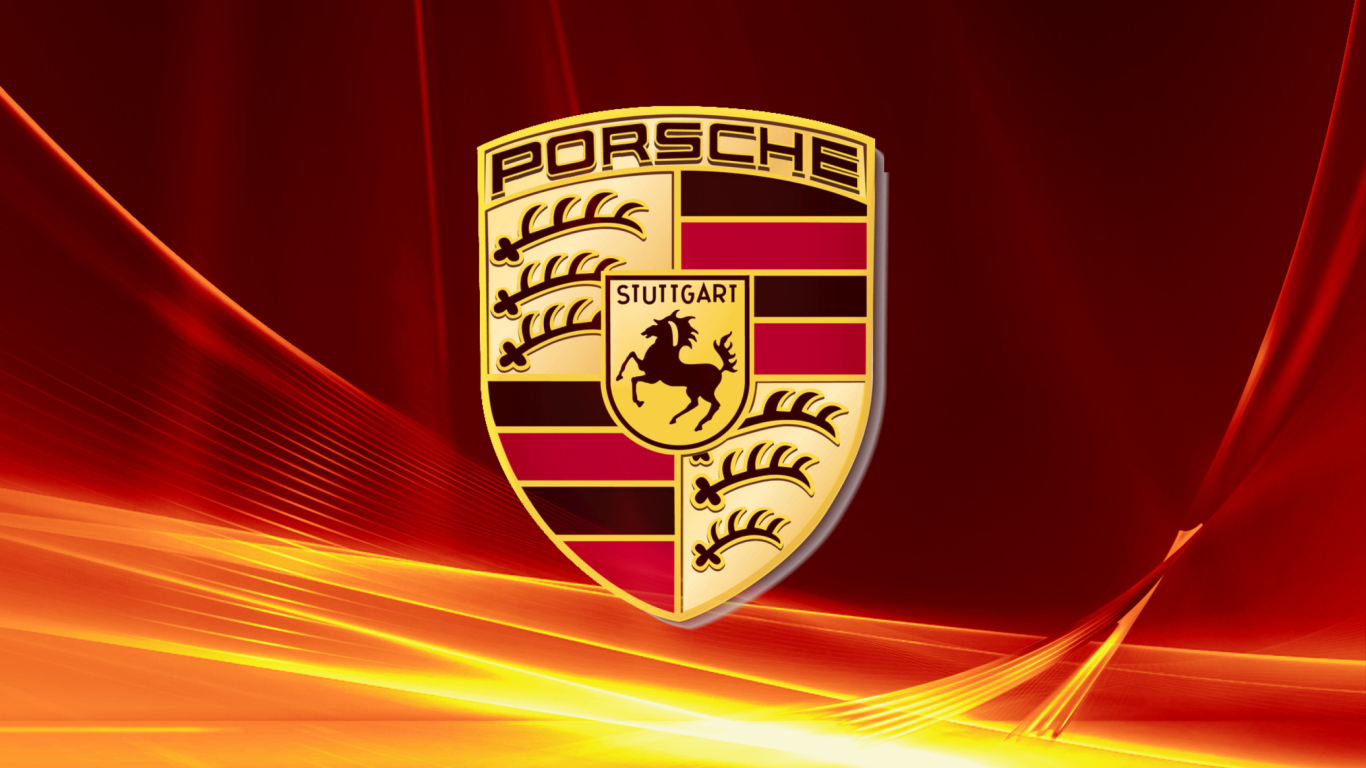 Porsche Logo wallpaper 1366x768
