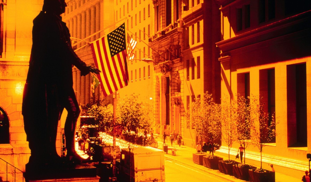 Das Wall Street - New York USA Wallpaper 1024x600