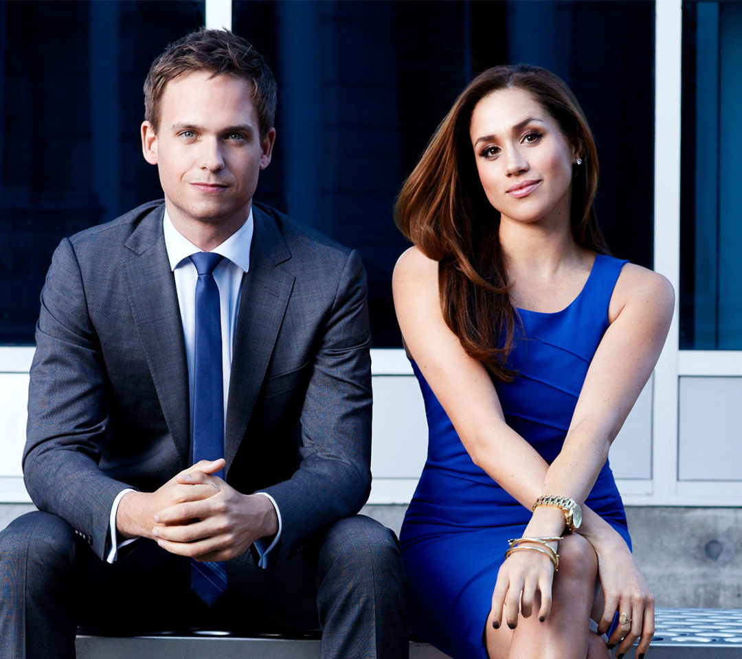 Fondo de pantalla Troian Bellisario And Patrick J Adams in Suits 1080x960