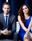 Обои Troian Bellisario And Patrick J Adams in Suits 128x160