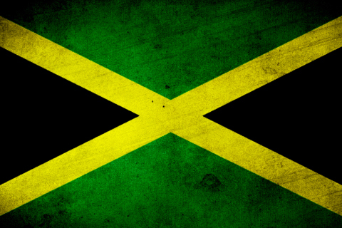 Das Jamaica Flag Grunge Wallpaper 480x320