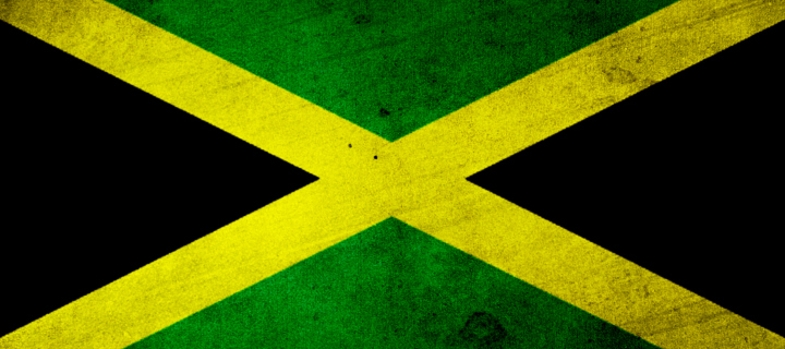Das Jamaica Flag Grunge Wallpaper 720x320