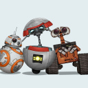 Star Wars and Walle wallpaper 128x128