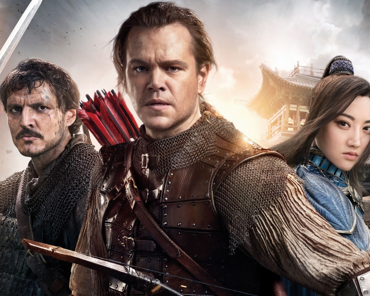 Sfondi The Great Wall Movie with Matt Damon, Jing Tian, Pedro Pascal 1280x1024