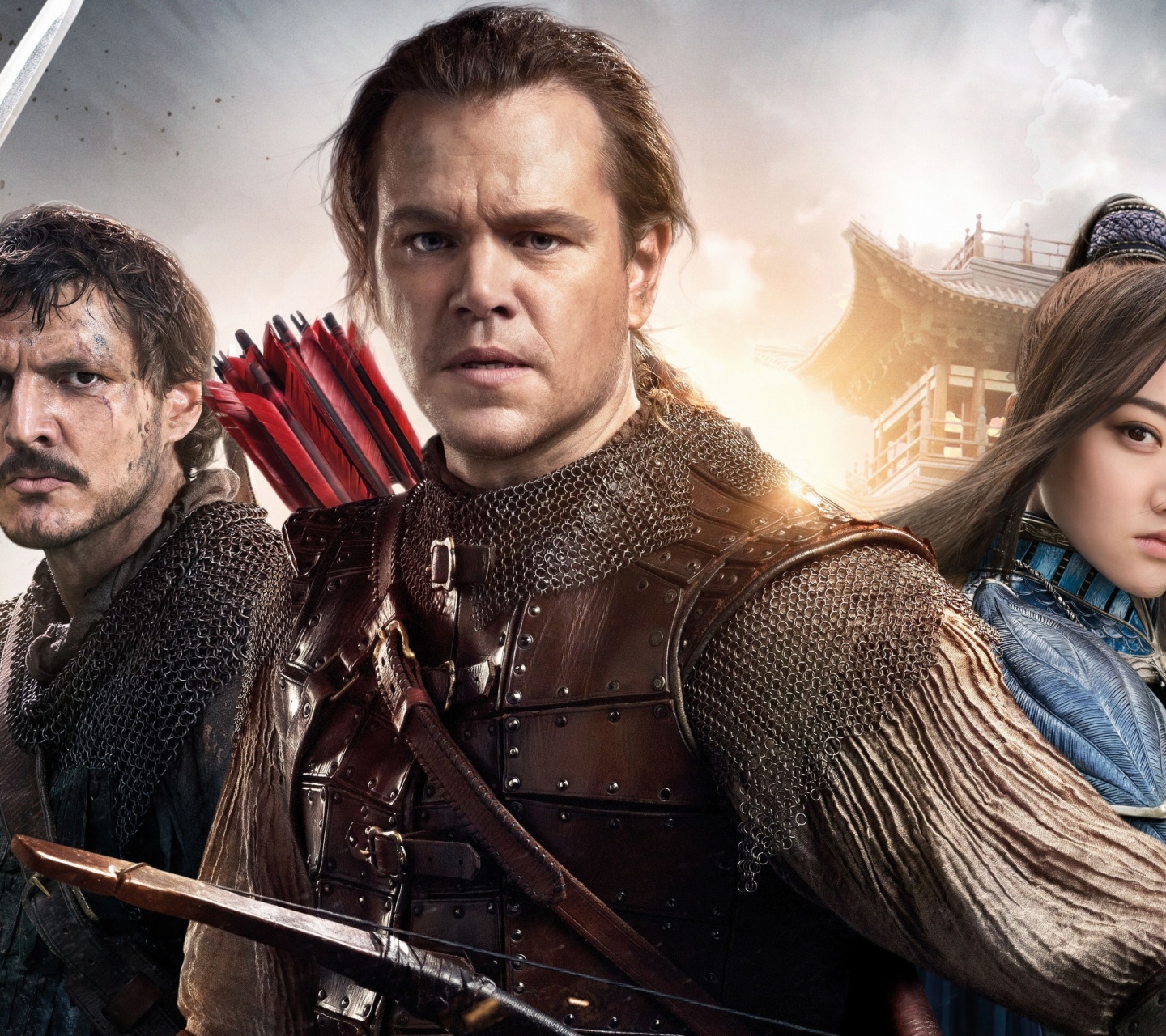 Sfondi The Great Wall Movie with Matt Damon, Jing Tian, Pedro Pascal 1440x1280