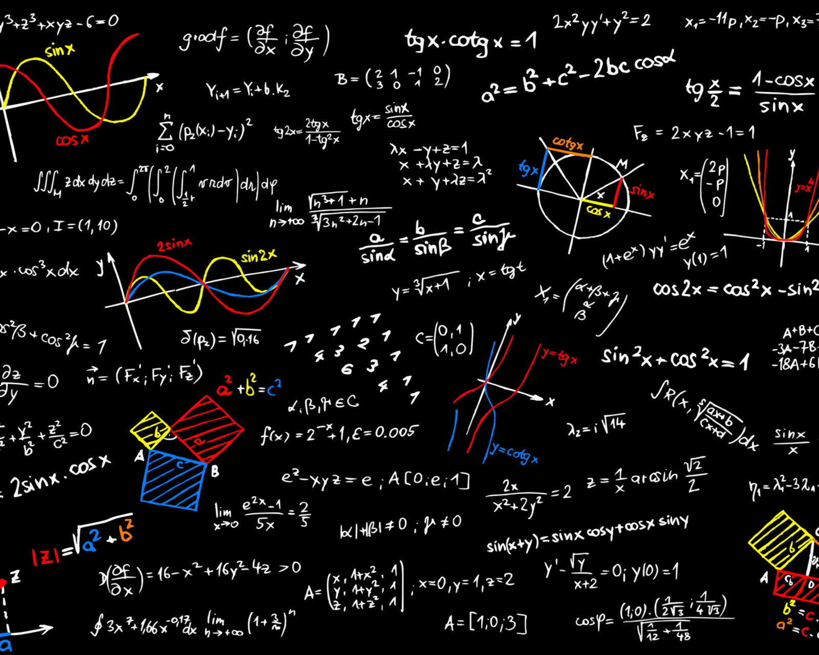 Das Math Equations Wallpaper 1600x1280