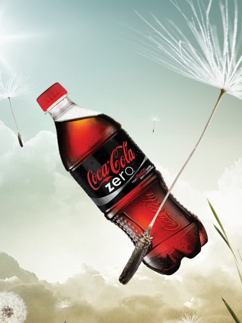 Screenshot №1 pro téma Coca Cola Bottle Floating Zero 480x640