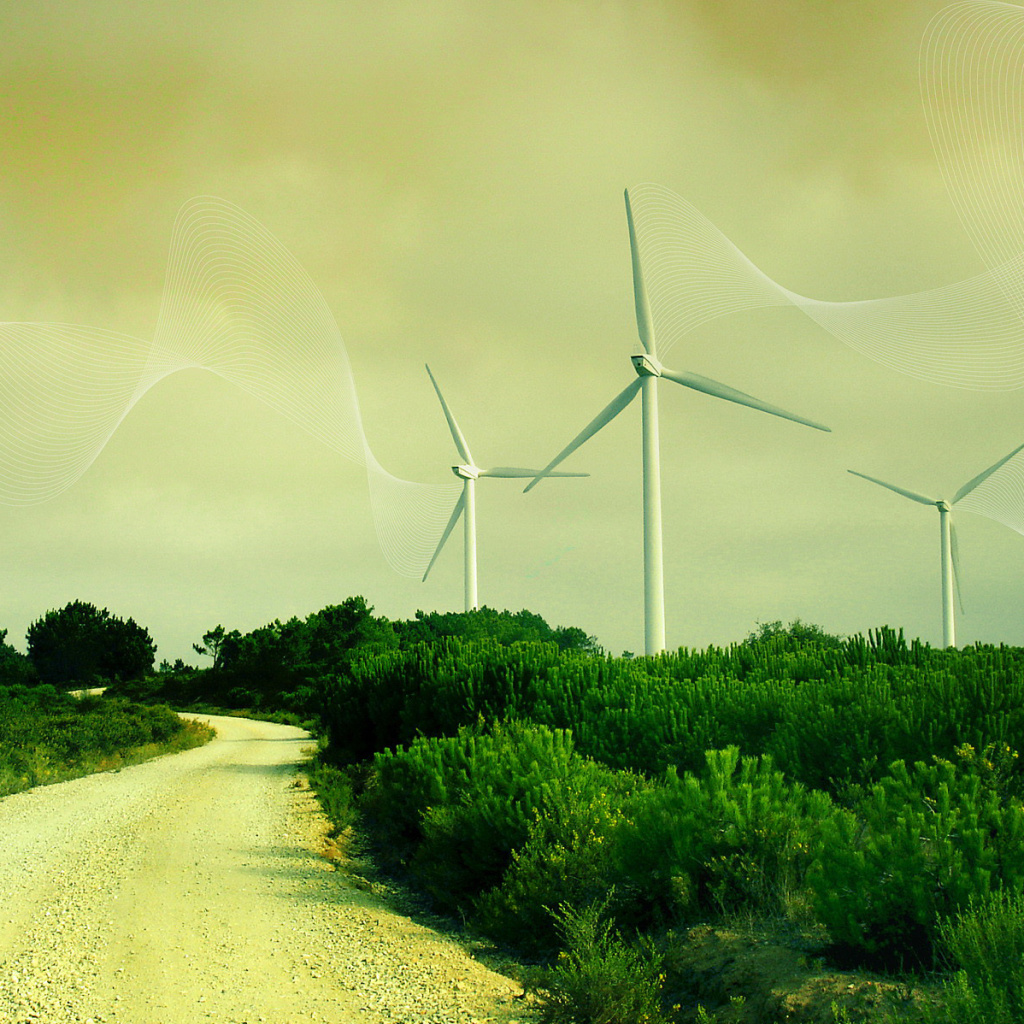 Wind turbine wallpaper 1024x1024