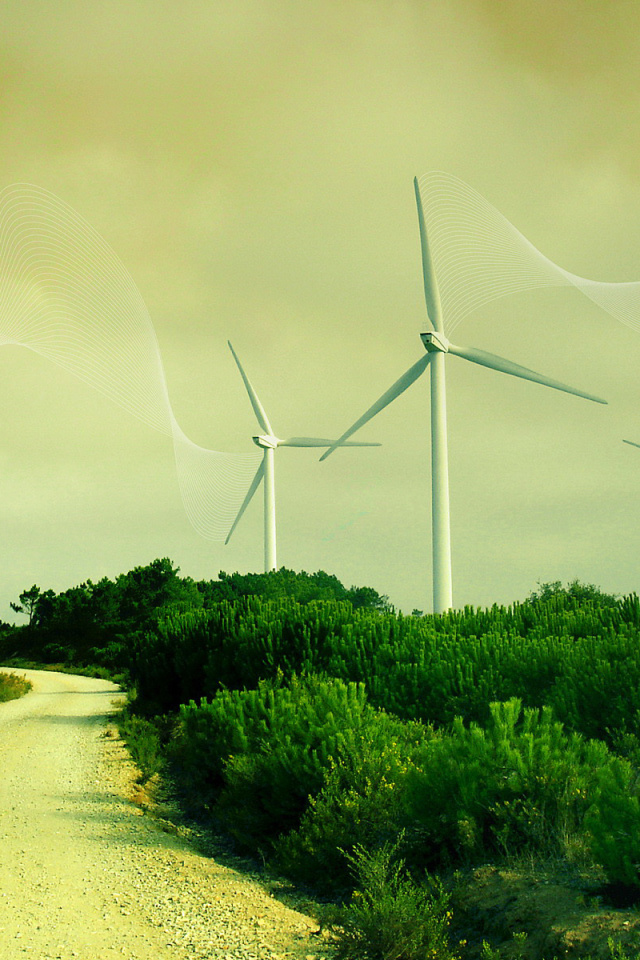 Das Wind turbine Wallpaper 640x960