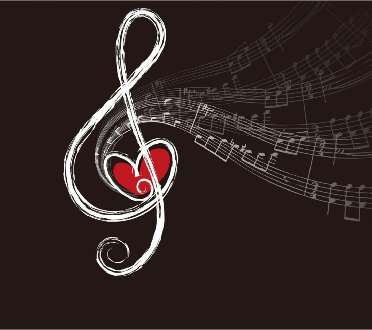 Musical Notes wallpaper 1440x1280