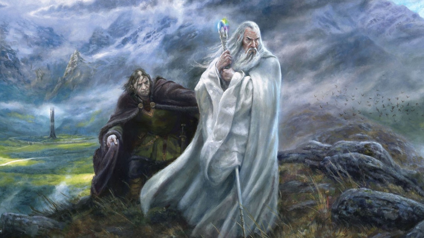 Fondo de pantalla Lord of the Rings Art 1366x768