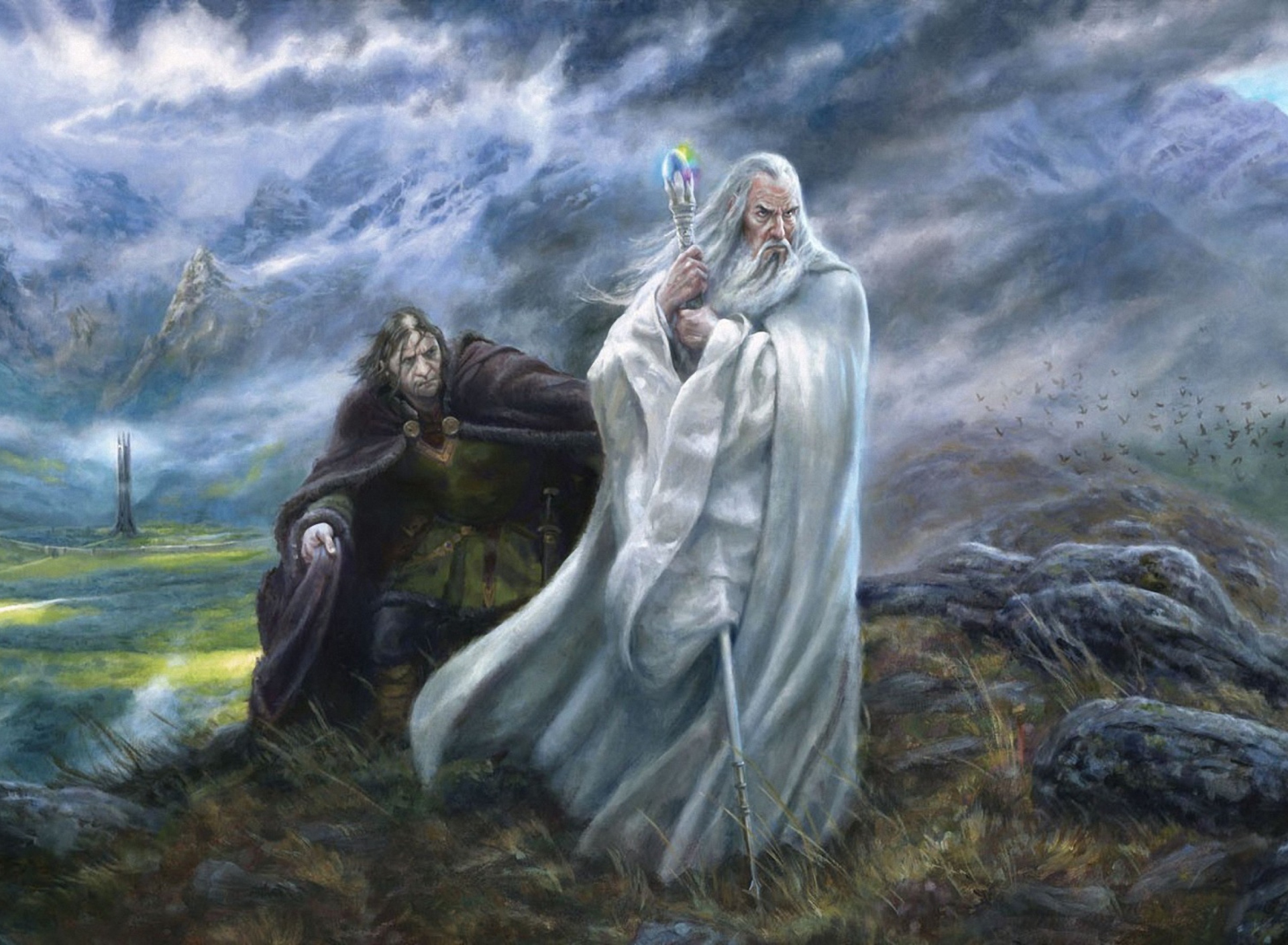 Fondo de pantalla Lord of the Rings Art 1920x1408