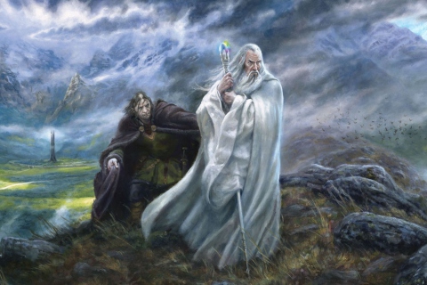 Fondo de pantalla Lord of the Rings Art 480x320