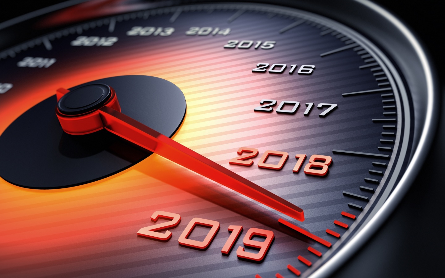 Fondo de pantalla 2019 New Year Car Speedometer Gauge 1440x900