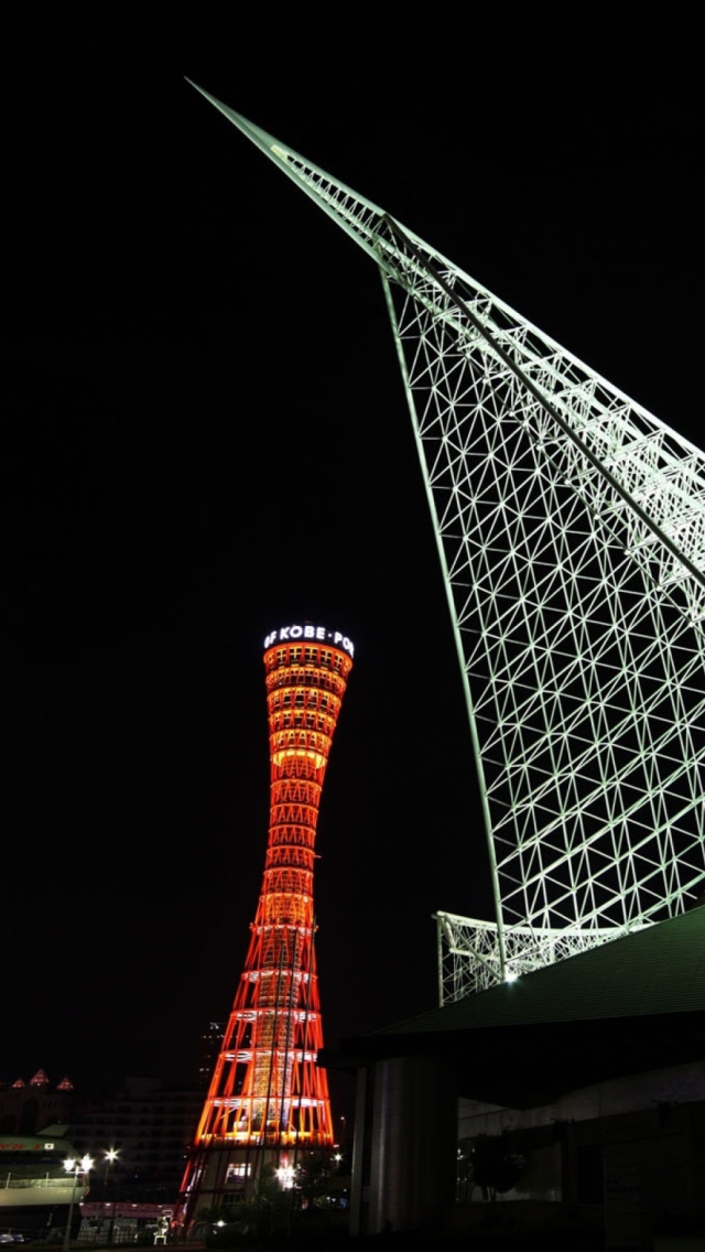 Sfondi Kobe Port Illumination 640x1136