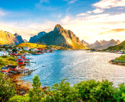 Das Norway Stunning Landscape Wallpaper 176x144