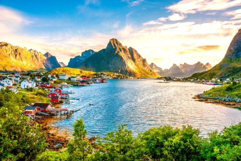 Das Norway Stunning Landscape Wallpaper 480x320