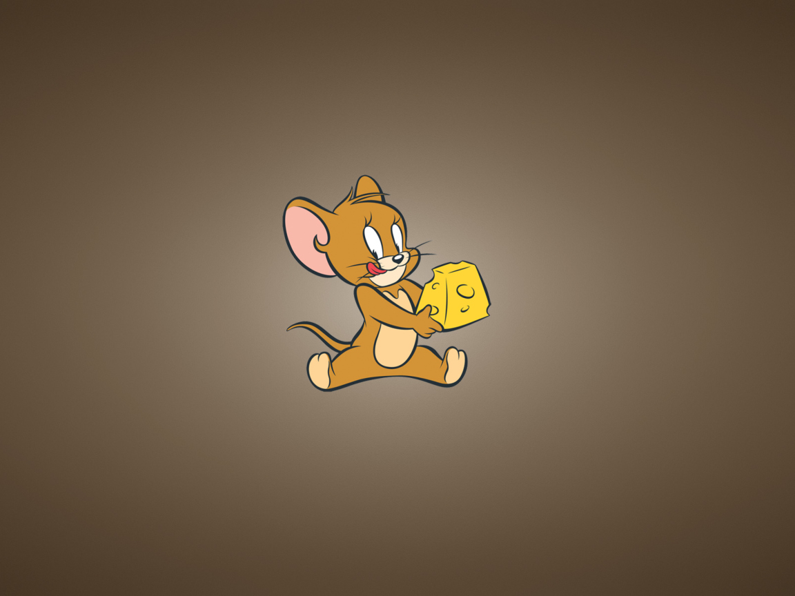 Обои Tom And Jerry Mouse With Cheese 1152x864