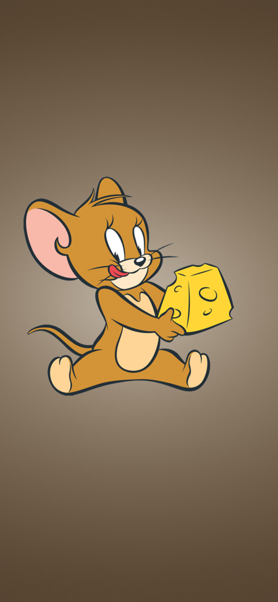 Обои Tom And Jerry Mouse With Cheese 1170x2532