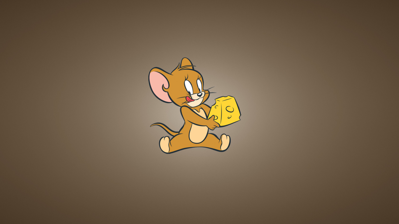 Screenshot №1 pro téma Tom And Jerry Mouse With Cheese 1366x768